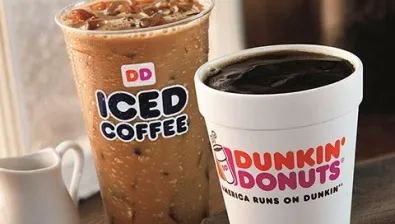 Coffees available at the Dunkin' Donuts in Great Wolf Lodge indoor water park and resort.