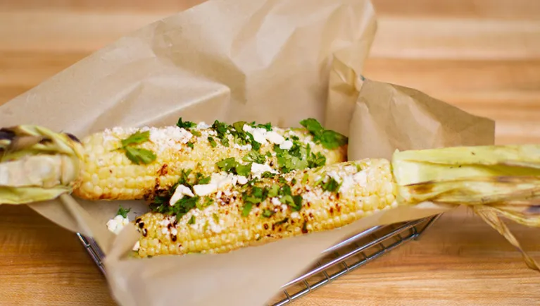 Roasted corn available at Grizzly Jack's Bar and Grill at Great Wolf Lodge indoor water park and resort.