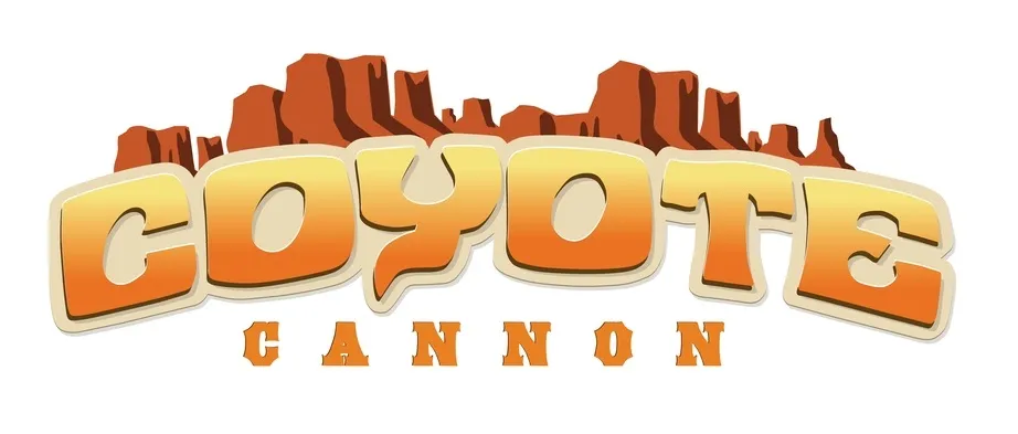 The logo for Coyote Cannon at Great Wolf Lodge indoor water park and resort.