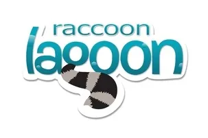 The logo for Racoon Lagoon at Great Wolf Lodge indoor water park and resor.t