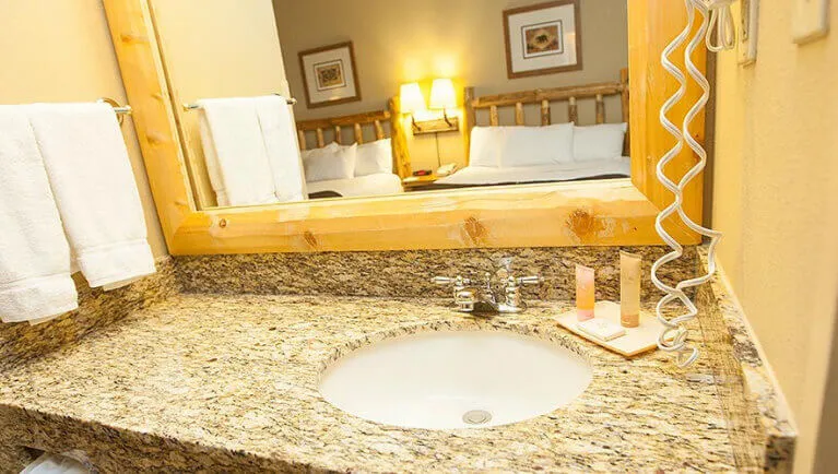 The sink in the Family Suite 